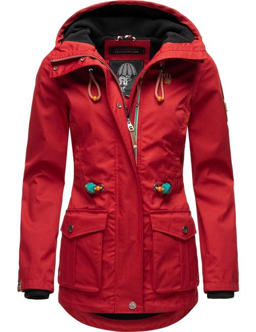 MARIKOO Overgangsjakke 'Babetaa'  kirsebærsrød