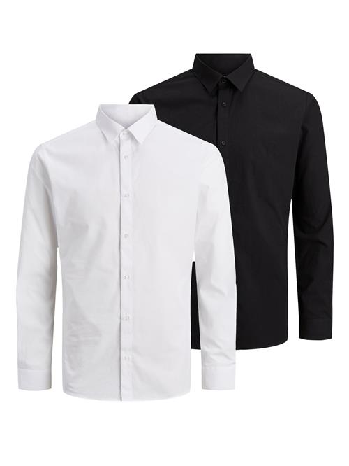 JACK & JONES Forretningsskjorte 'Joe'  sort / hvid