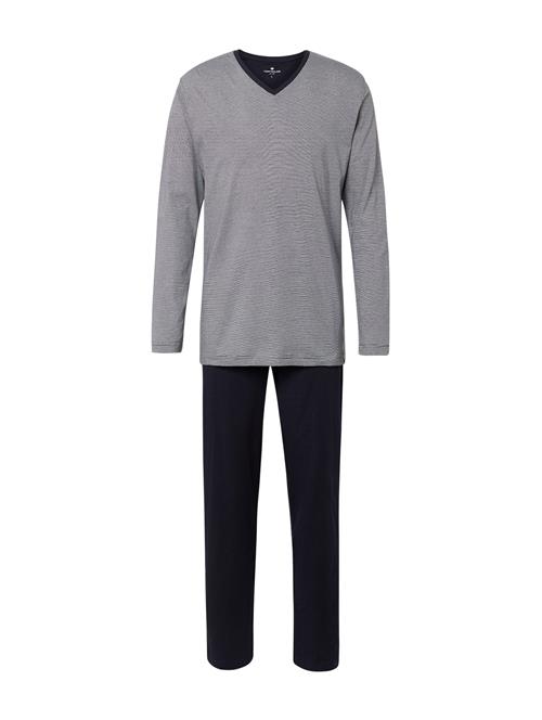 TOM TAILOR Pyjamas lang  navy / hvid