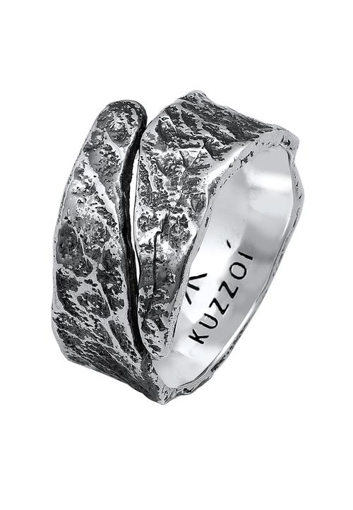 KUZZOI Ring  sort / sølv