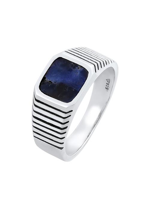 KUZZOI Ring  natblå / sølv