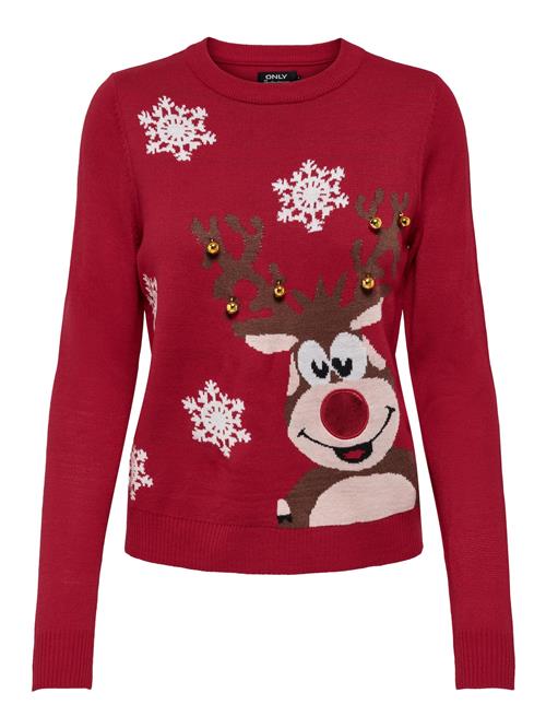 ONLY Pullover 'Xmes Bell'  nude / pueblo / merlot / hvid