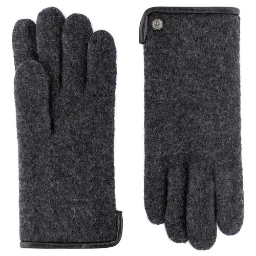 Roeckl Fingerhandsker 'FELTED WOOL'  grå / antracit / basalgrå / røggrå / mørkegrå / grå-meleret