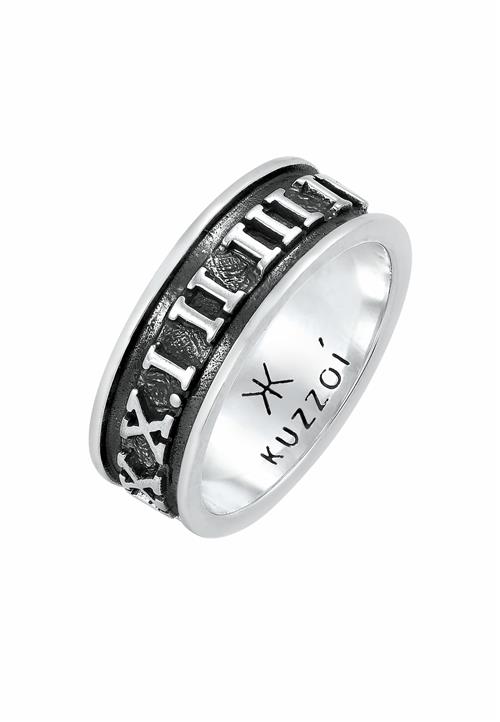 KUZZOI Ring 'Zahlen'  sort / sølv