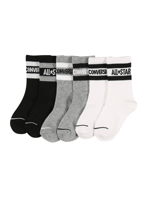 CONVERSE Sokker 'Wordmark'  grå-meleret / sort / hvid