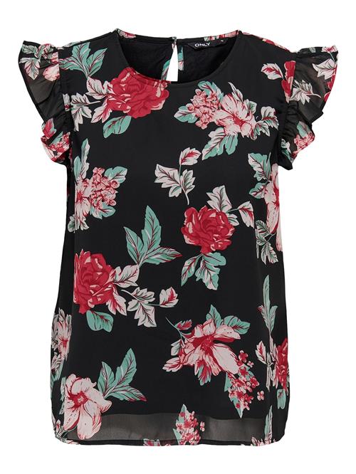 ONLY Bluse 'Ann'  blandingsfarvet / sort