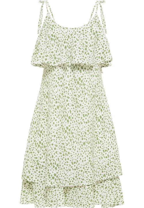 IZIA Sommerkjole  lysegrøn / uldhvid