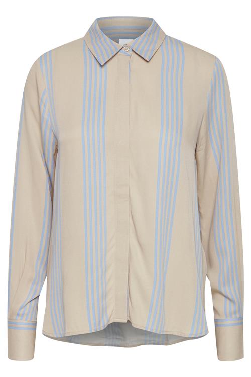 ICHI Bluse  beige / blå