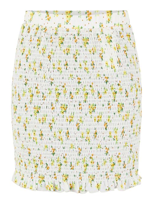 PIECES Nederdel 'Taylin'  beige / gul / grøn / mørkegrøn