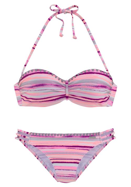 VENICE BEACH Sportsbikini  grå / aubergine / lyserød / lys pink