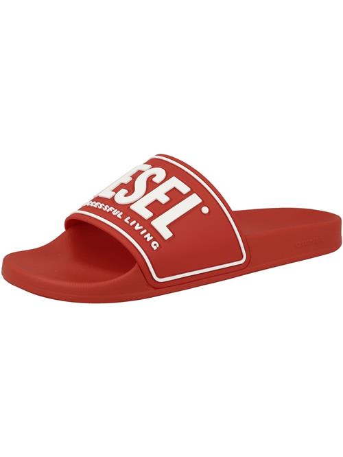 DIESEL Pantoletter 'MAYEMI'  rød / hvid
