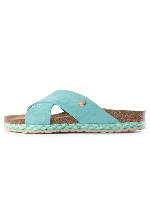 Bayton Pantoletter 'Burgos'  turkis / brun