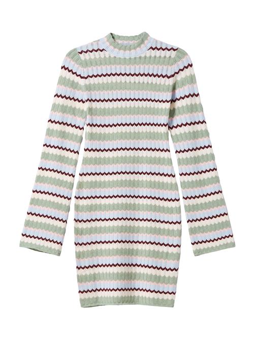 Se Bershka Strikkjole  pastelgrøn / blandingsfarvet ved About You