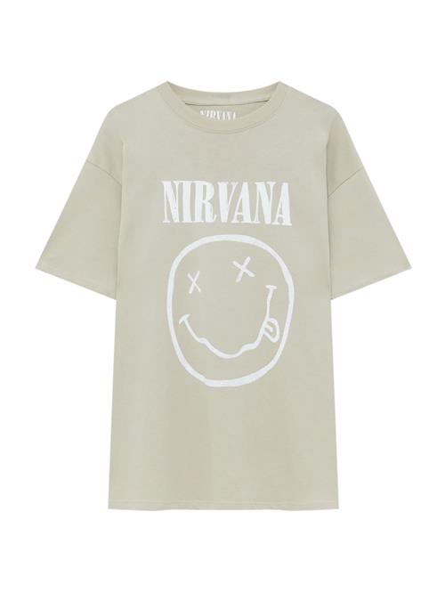 Pull&Bear Bluser & t-shirts  camel / hvid