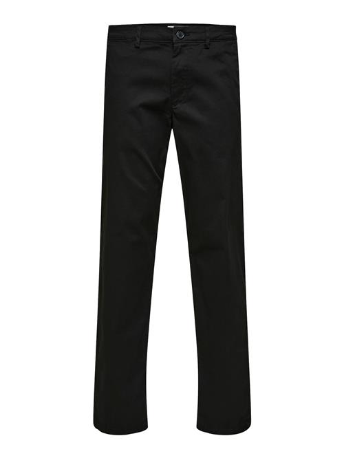 SELECTED Lærredsbukser 'New Miles'  sort