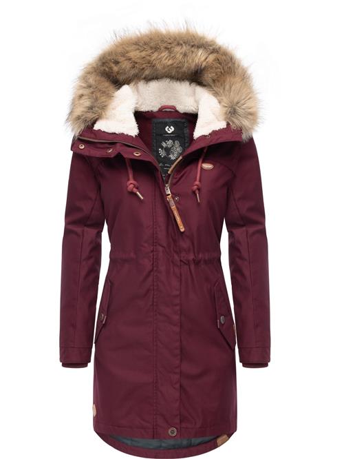 Ragwear Vinterparka 'Tawny'  lysebrun / vinrød