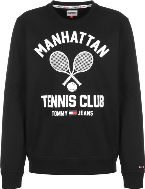 Tommy Jeans Sweatshirt 'Tennis'  rød / sort / hvid