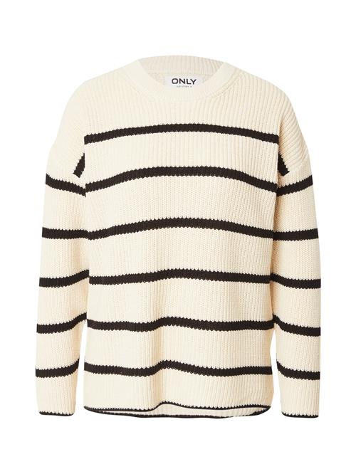 ONLY Pullover  beige / sort