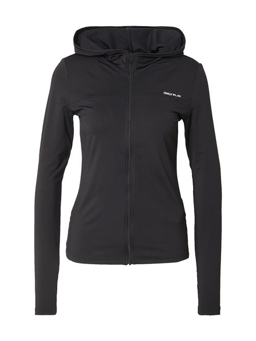 ONLY PLAY Sportssweatjakke 'Mila'  sølvgrå / sort / hvid