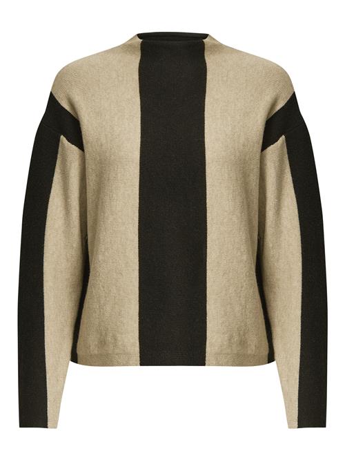 minus Pullover 'Mireya'  beige / sort