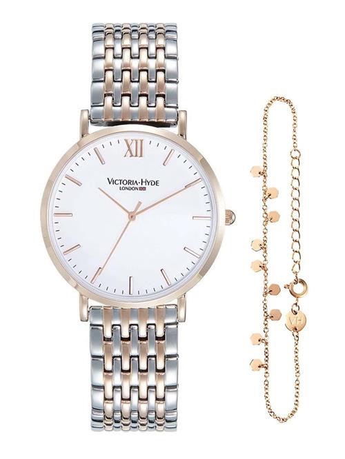 Victoria Hyde Analogt ur  opal / rosa guld / sølv