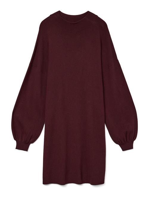 VERO MODA Strikkjole 'VMNANCY'  burgunder