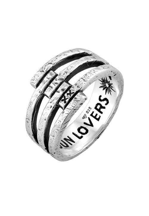 Haze&Glory Ring 'Organic'  sort / sølv