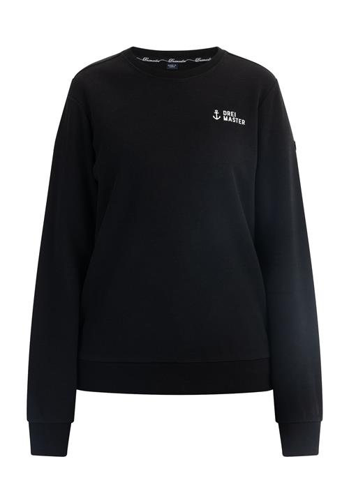 DreiMaster Maritim Sweatshirt 'Kilata'  sort / hvid