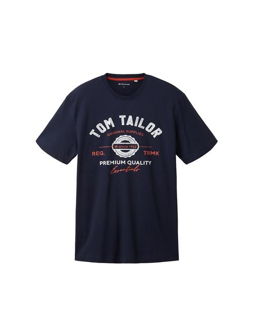 TOM TAILOR Bluser & t-shirts  marin / kastaniebrun / hvid