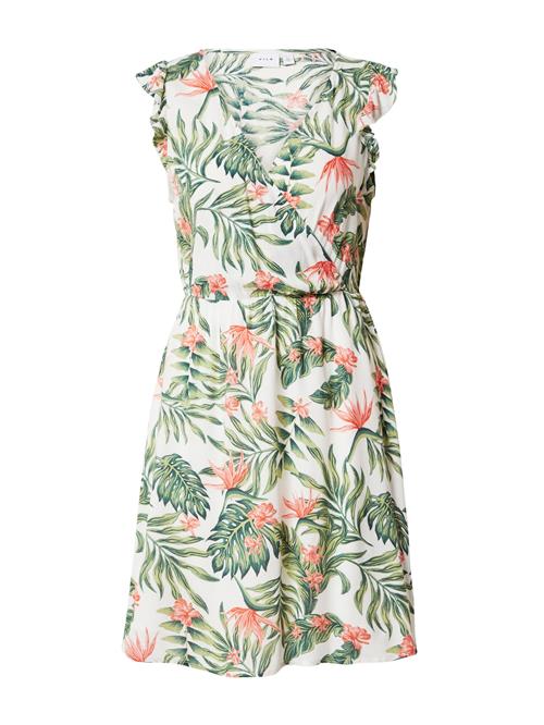 VILA Kjole 'VISANNE'  mørkegrøn / orange / pink / hvid