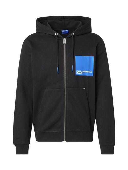 KARL LAGERFELD JEANS Sweatjakke  blå / sort / hvid