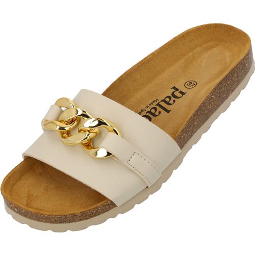 Palado Pantoletter 'Gozo 2240-353'  beige / brun / guld