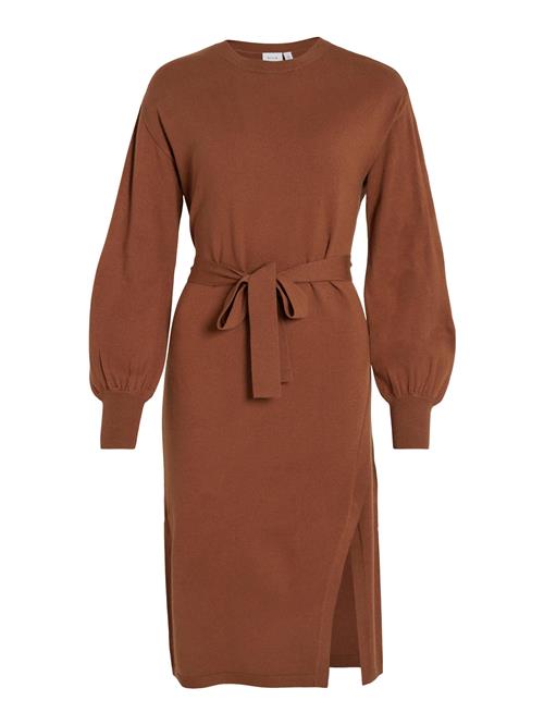 VILA Strikkjole 'VIRicky'  okker