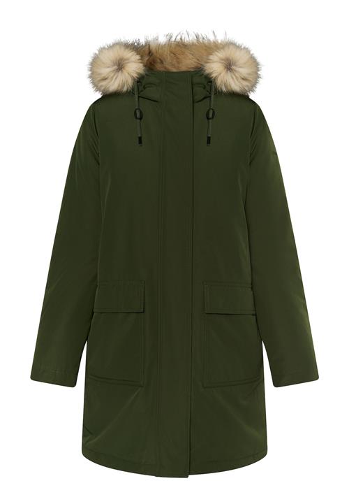 DreiMaster Klassik Vinterparka  beige / mørkegrøn