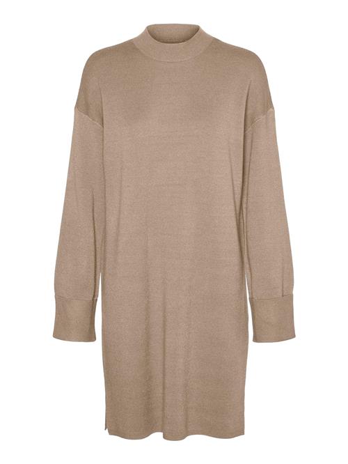 VERO MODA Strikkjole 'VMGoldneedle'  mørkebeige