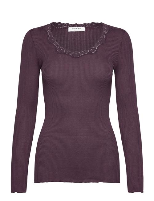 Silk T-Shirt W/ Lace Rosemunde Purple