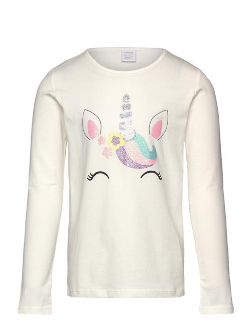 Top L S Unicorn Face Lindex White