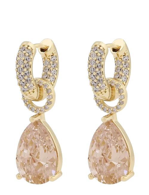 Naomi St Drop Pendant Ear G/Champagne - SNÖ Of Sweden Gold