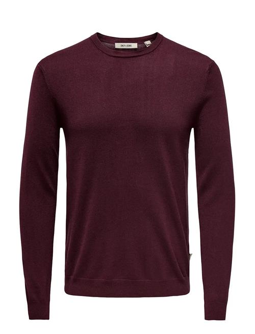 Onswyler Life Ls Crew Knit ONLY & SONS Burgundy