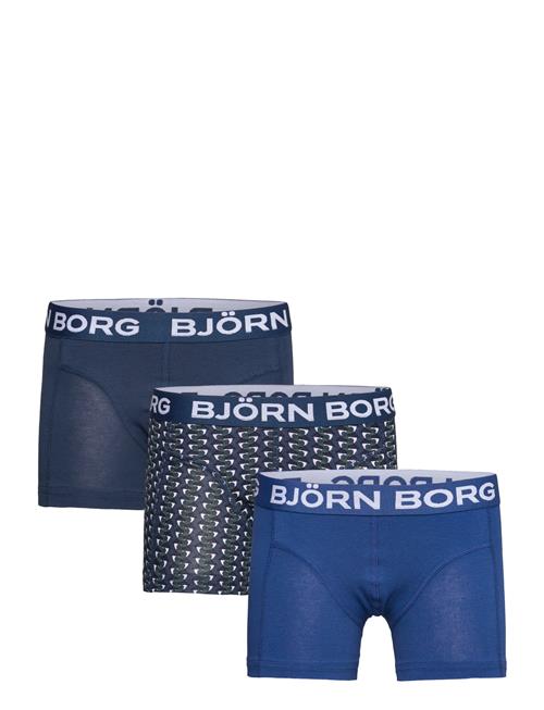 Cotton Stretch Boxer 3P Björn Borg Navy