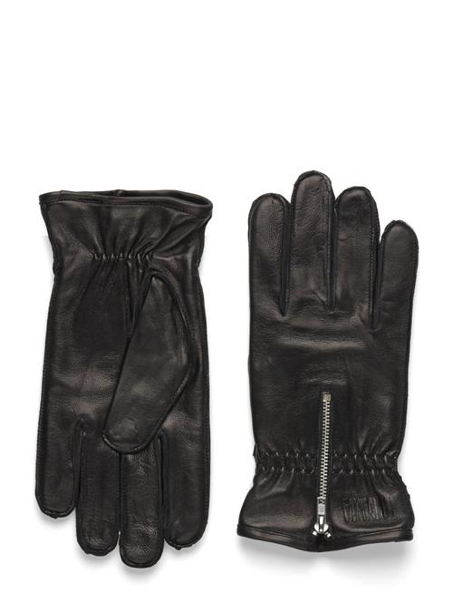 Ted Zip Leather Glove Jofama Black