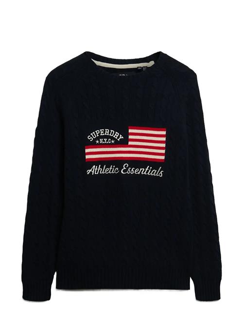Slouchy Cable Flag Knit Superdry Black
