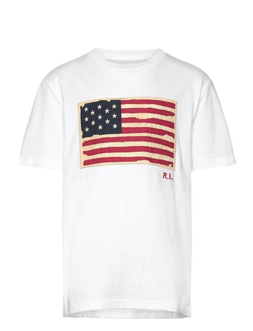 26/1 Jersey-Ss Flag Tee-Kn-Tsh Ralph Lauren Kids White