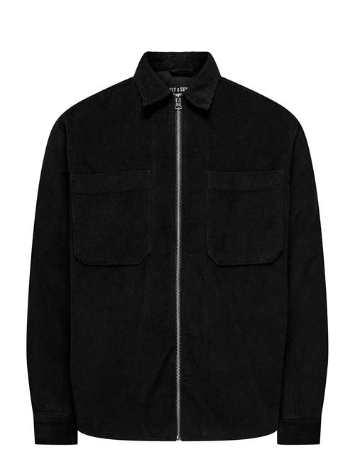 Onsalp 14W Rlx 2Pkt Washd Cord Zip Noos ONLY & SONS Black