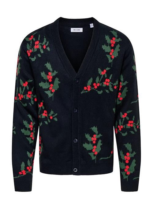 Onsxmas Reg 5 Mist Card Knit Cs ONLY & SONS Navy