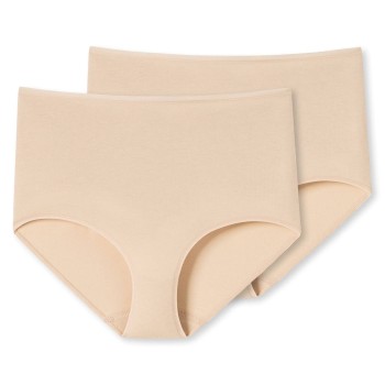 Schiesser Trusser 2P 95-5 Organic Maxi Beige bomuld Large Dame