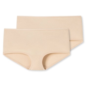 Schiesser Trusser 2P 95-5 Organic Shorts Beige bomuld X-Large Dame