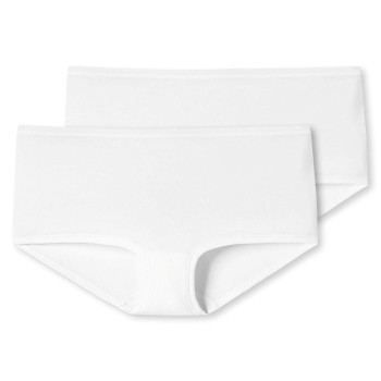 Schiesser Trusser 2P 95-5 Organic Shorts Hvid bomuld X-Large Dame