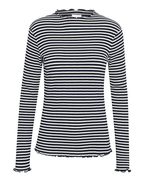 KAREN BY SIMONSEN Shirts 'Candace'  natblå / hvid