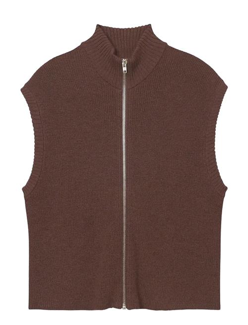 Wool Zip Vest Oslo Rethinkit Studios Brown